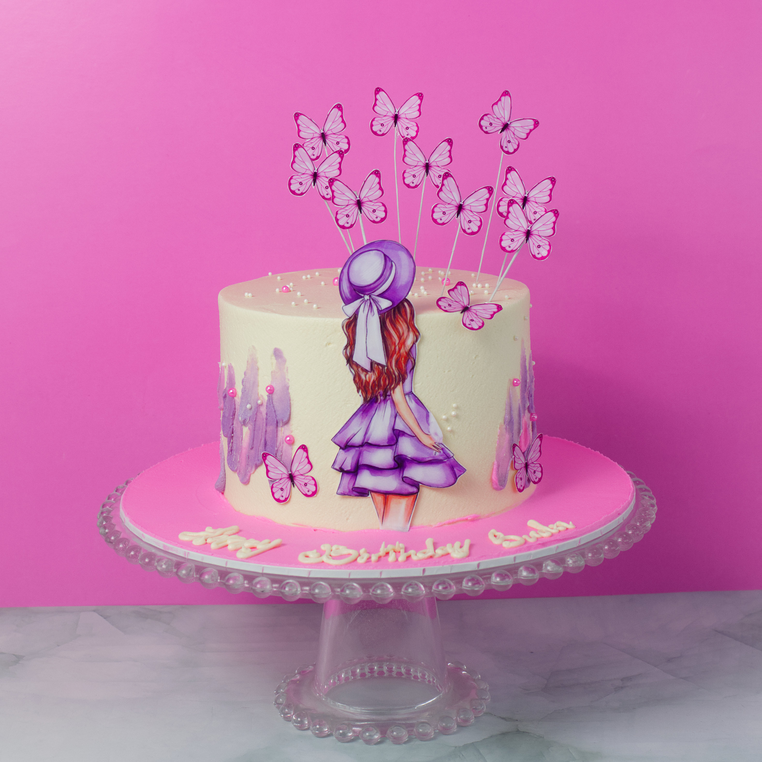 Butterfly Dreams Birthday Cake for Girls 1Kg